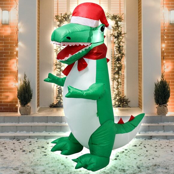 Christmas Inflatable Dragon with LED Lights for Indoor and Outdoor Decoration - Picture 2 of 8